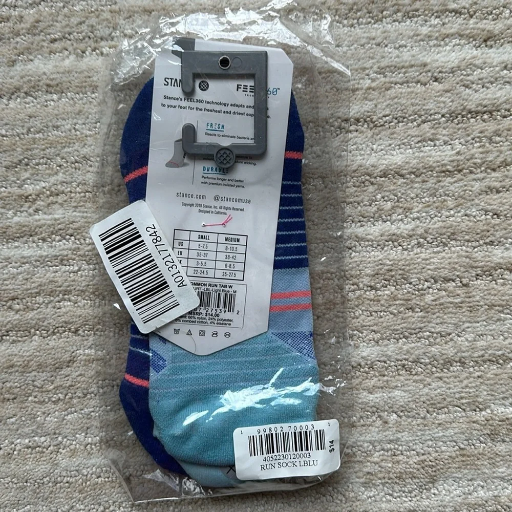 3 Pairs of Stance Socks Feel 360 Run Performance Socks Tab Ankle Height Medium
